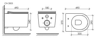 Подвесной унитаз Ceramica Nova Moments CN3003 безободковый белый